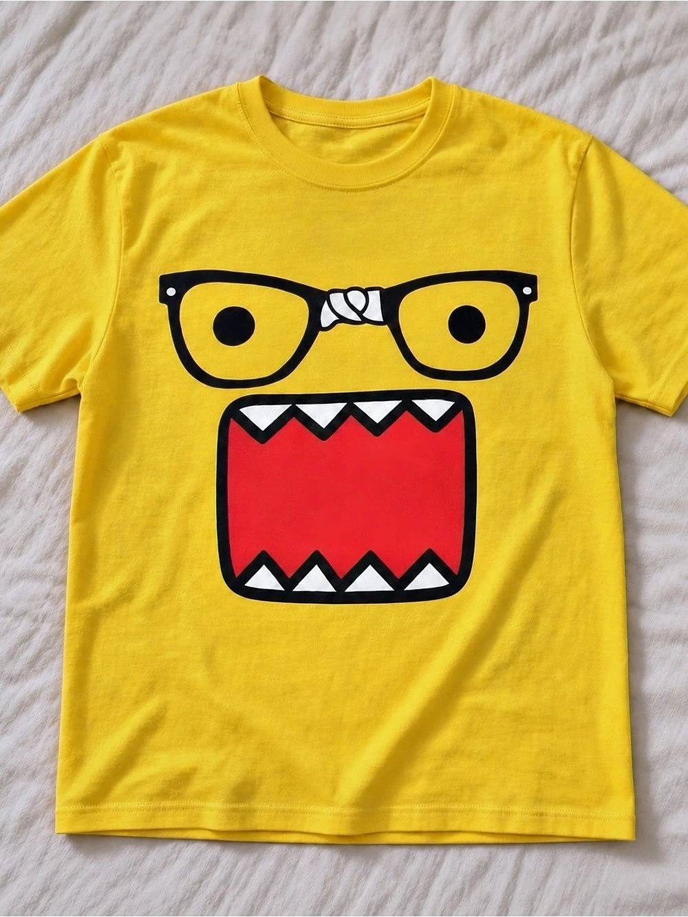 Domo Nerd with Glasses Graphic Tee – Daisy Yellow (Gildan Reprint)